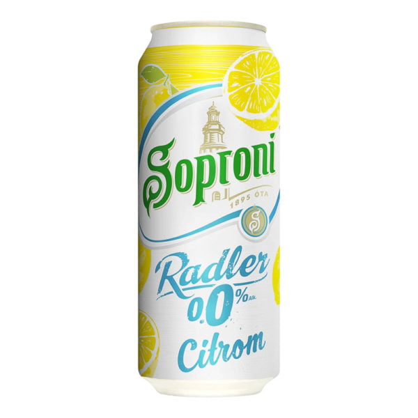 Soproni Radler Citrom alkoholmentes ízesített sör 0,5 dobozos 0%