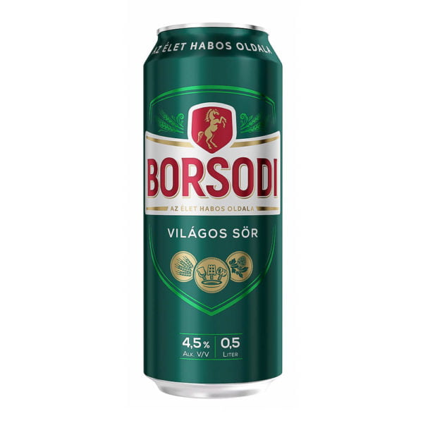 Borsodi világos sör 0,5 dobozos 4,5%