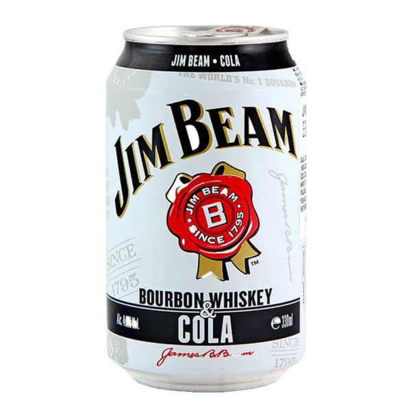 Jim Beam & Cola whisky 0,33 dob. 4,5%