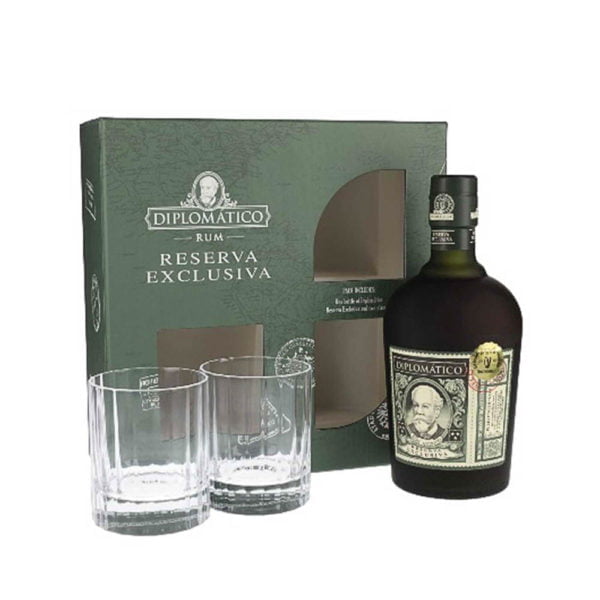 Diplomatico Reserva Exclusiva 40% Venezuellai rum 0,7 dd. + 2 pohár