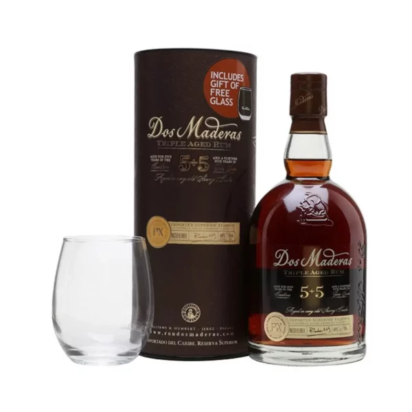 Dos Maderas P.X. 5+5 rum 0,7 pdd+pohár 40%