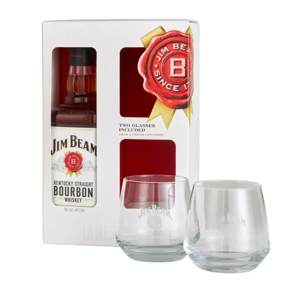 Jim Beam whisky 0,7 40% pdd+2pohár