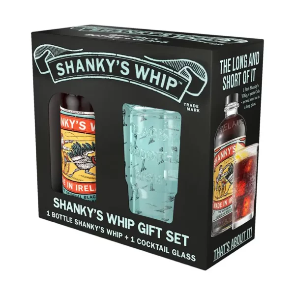 Shanky's Whip Black Irish whiskeylikőr 0,7 dd+pohár 33%