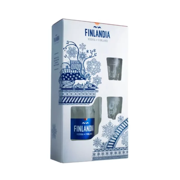 Finlandia vodka + 2 rocks pohár 0,7 pdd 40%