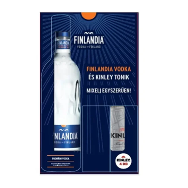 Finlandia 0,7 dd 40% + 4*0,25 liter Kinley Tonic