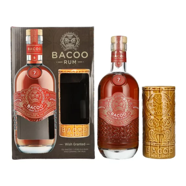 Bacoo 7 éves rum 0,7 pdd+Tikikorsó 40%