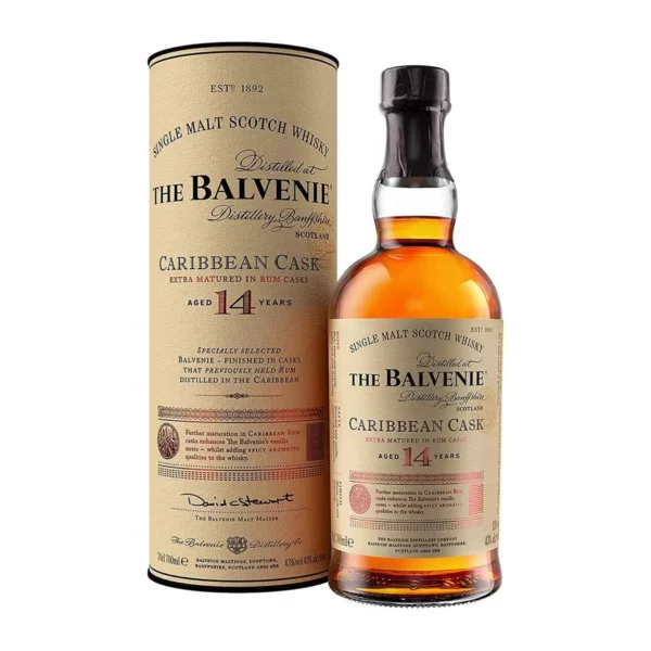 Balvenie 14 éves Caribbean Cask Single Malt whisky 0,7 dd 43%