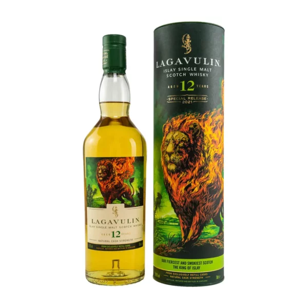 Lagavulin 12 éves Special Release 2021 The Lion's Fire whisky 0,7 pdd 56,5%