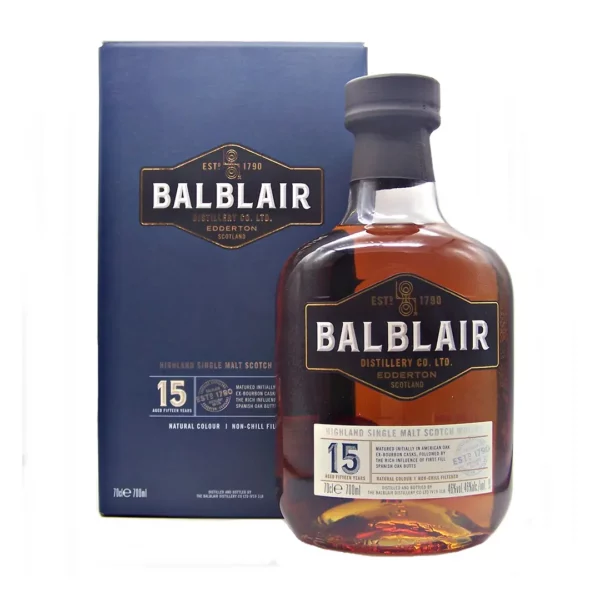 Balblair 15 éves whisky 0,7 pdd 46%