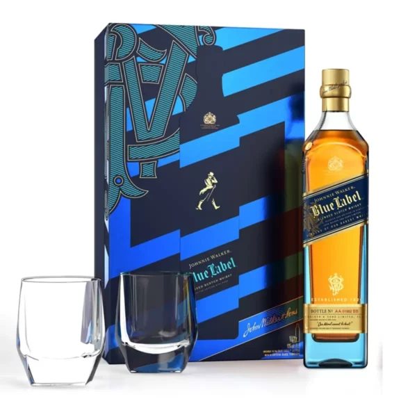 Johnnie Walker Blue Label 0,7 pdd + 2 pohár 40%