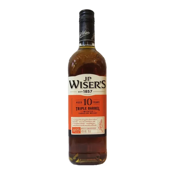 J.P. Wiser's 10 éves Triple Barrel Canadian whisky 0,7 40%