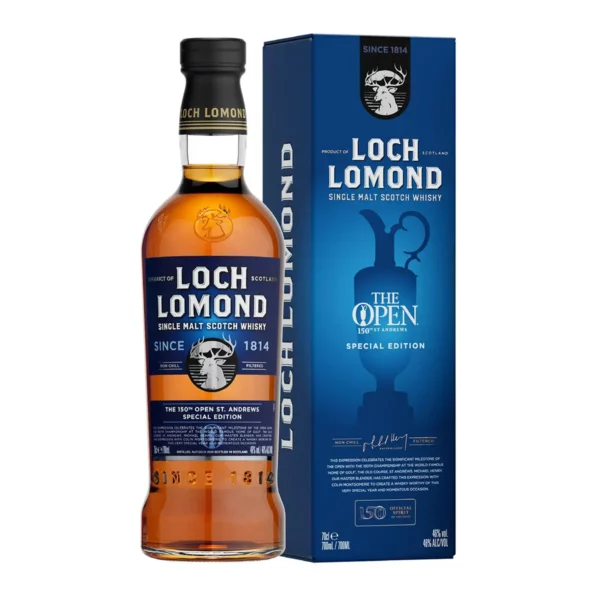 Loch Lomond 150th Open Special Edition Single Malt whisky 0,7 pdd + 2 pohár 46%