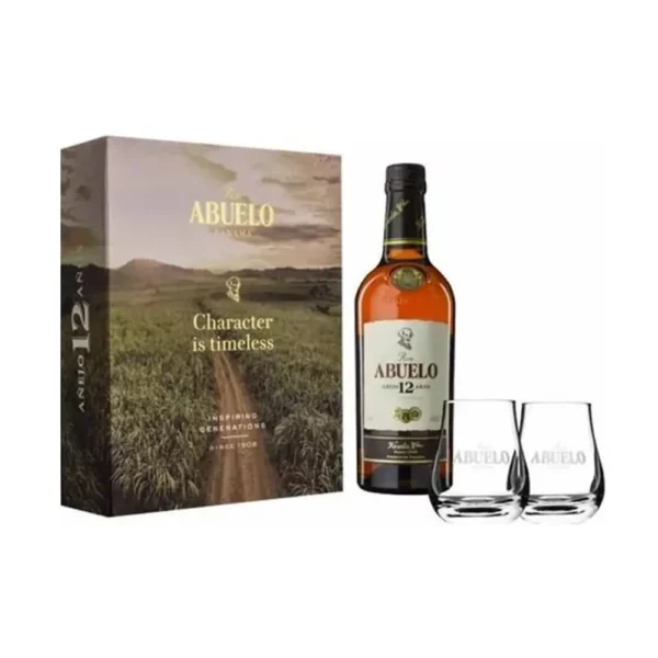 Abuelo 12 éves rum 0,7 pdd+2pohár 40%