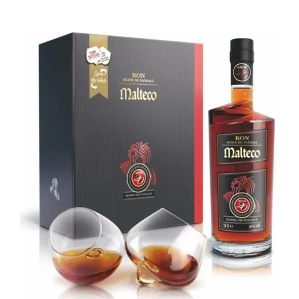 Malteco 20 éves Reserve 0,7 pdd+2pohár 40%