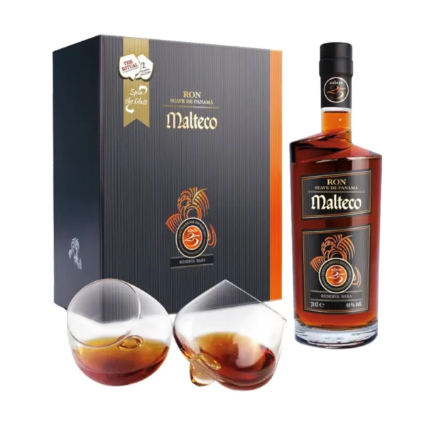 Malteco 25 éves rum 0,7 pdd + 2 pohár 40%