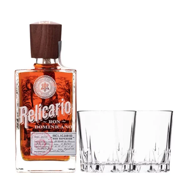 Relicario Dominicano rum 0,7 pdd + 2 pohár 40%