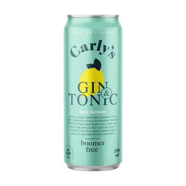 Carly's gin & tonic lemon 0,25 dob 4,9%