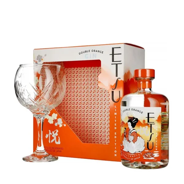 Etsu Double Orange gin 0,7 pdd + pohár 43%