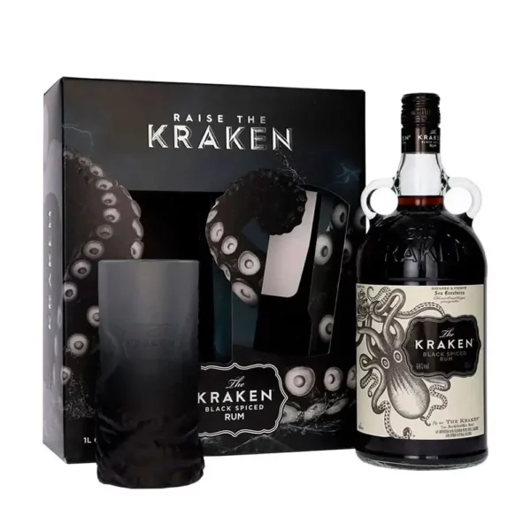 Kraken Black Spiced rum 1,0 pdd + pohár 40%