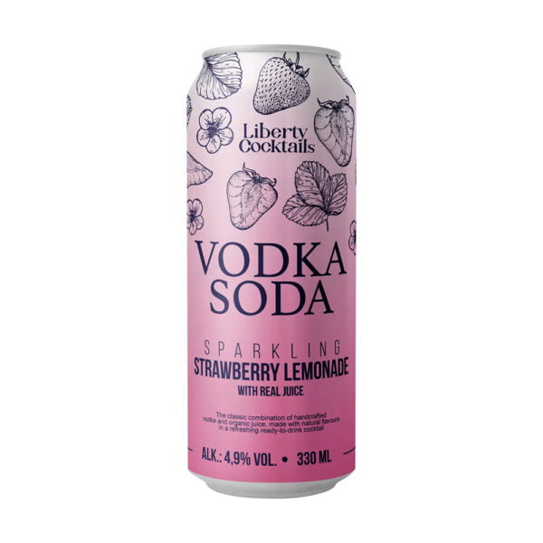 Vodka Soda Strawberry 0,33 4,9%
