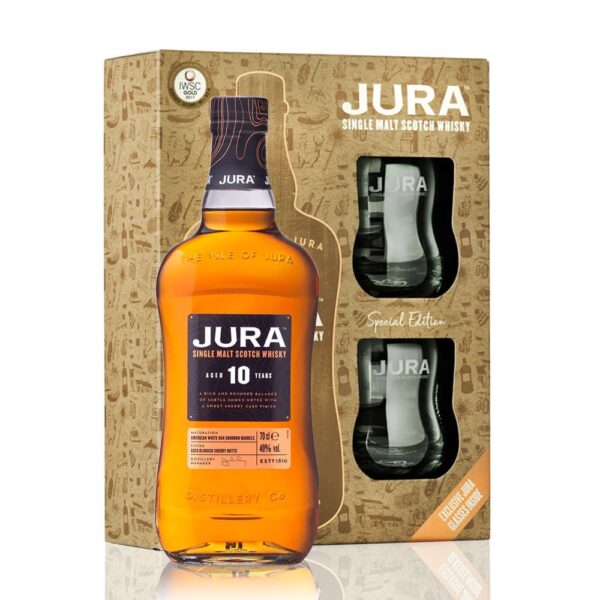 Jura 10 éves whisky 0,7 pdd + 2 pohár 40%