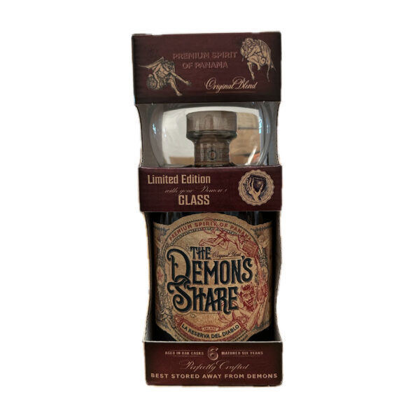 Demon's Share 6 éves rum  0,7 pdd + 1 pohár 40% DRS