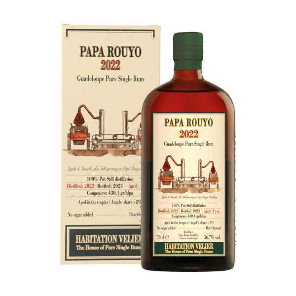 Papa Rouyo 2022 Habitation Velier rum 0,7 pdd 56,7%