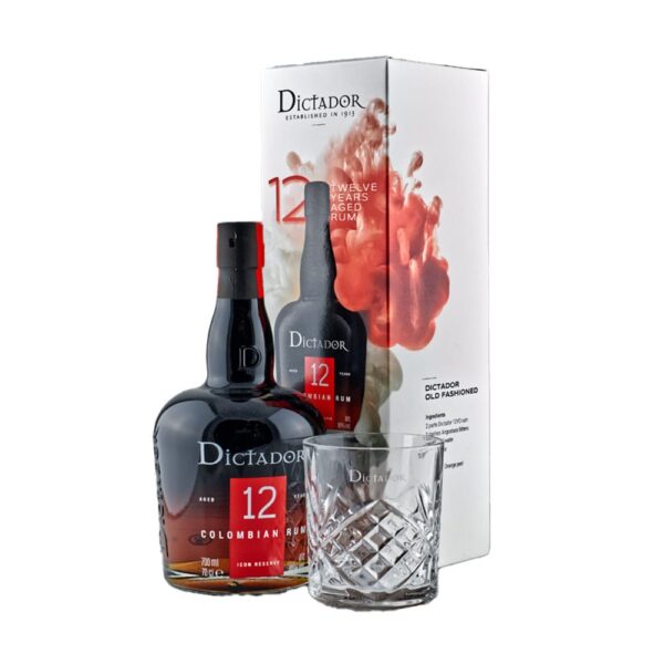 Dictador 12 éves rum 0,7 pdd + 1 pohár