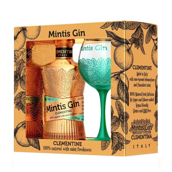 Mintis Clementina gin 0,7 pdd + 1 pohár 41,8% DRS