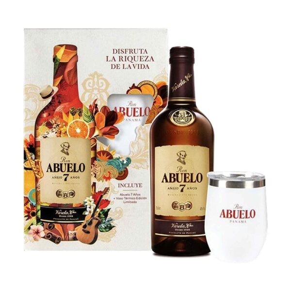 Abuelo 7 éves rum 0,7 pdd + fehér pohár 40% DRS