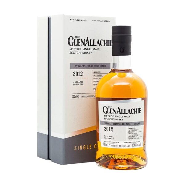 GlenAllachie 2012 12 éves Moscatel Barrel whisky  0,7 pdd 62,4%  DRS