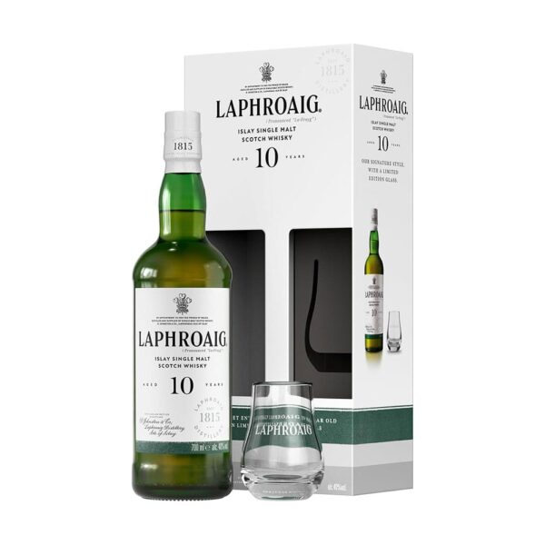 Laphroaig 10 éves whisky 0,7 pdd + pohár 40% DRS