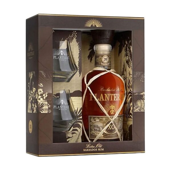 Planteray XO 20th Anniversary rum 0,7 pdd + 2 pohár 40%