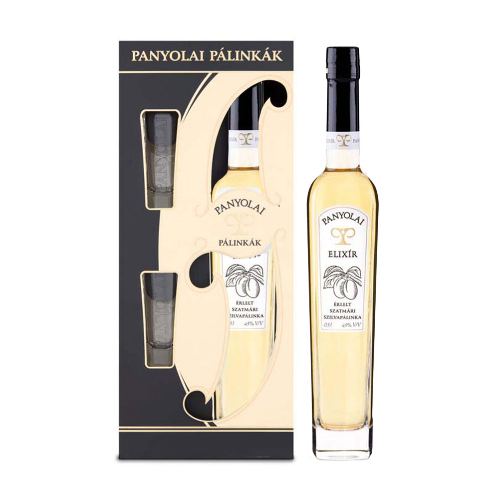 Panyolai Elixir Szilvapálinka 0,5 pdd + 2 pohár 40%