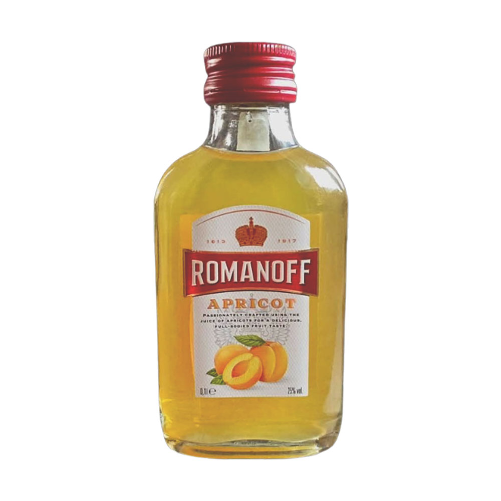Romanoff likőrvodka Sárgabarack 0,1 25%